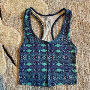 Patterned Crop Top Tank
